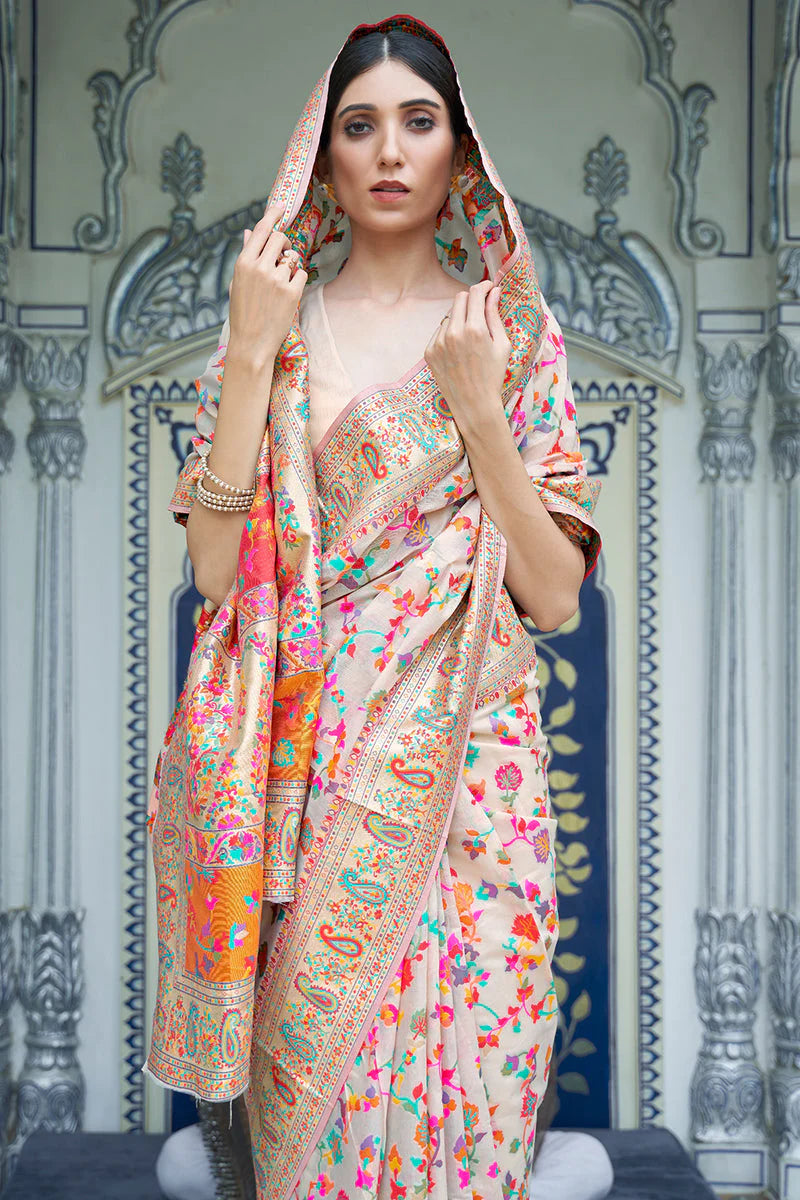 VASTRADHARA BY POOJA ZINZUVADIA'S EXCLUSIVE COLLECTION OF JAMAVAR SOFT BLENDED SILK SAREES.